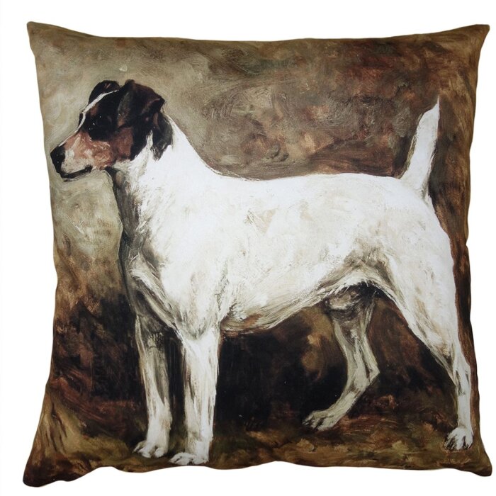 Clayre & Eef KT021.338 Copricuscino Marrone Bianco 45x45 cm
