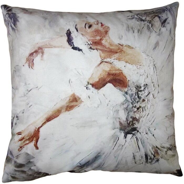 Clayre & Eef KT021.346 Copricuscino bianco 45x45 cm