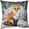 Clayre & Eef KT021.348 Copricuscino marrone con volpe 45x45 cm
