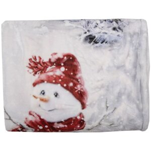 Clayre & Eef KT060.141 Plaid Bianco, Rosso 130x170 cm