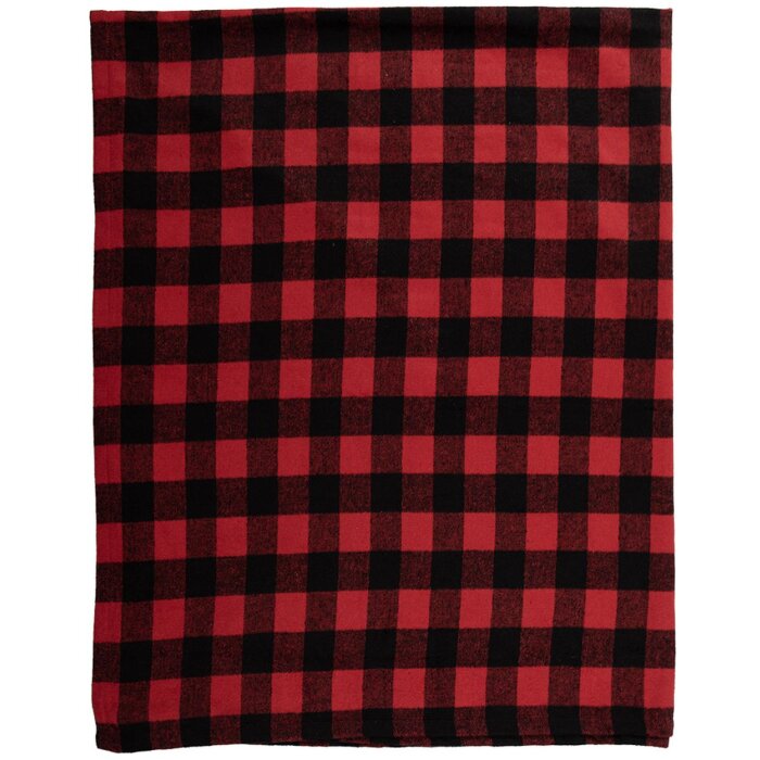 Clayre & Eef KT060.145 Plaid rosso, nero 130x170 cm