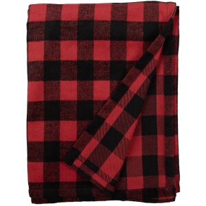Clayre & Eef KT060.145 Plaid rosso, nero 130x170 cm