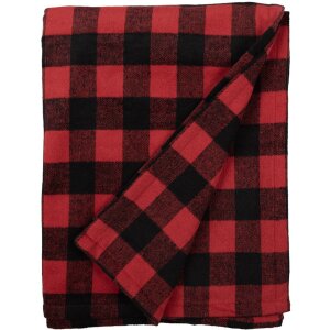 Clayre & Eef KT060.145 Plaid rosso, nero 130x170 cm