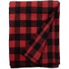 Clayre & Eef KT060.145 Plaid rosso, nero 130x170 cm