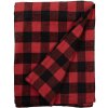 Clayre & Eef KT060.145 Plaid rosso, nero 130x170 cm