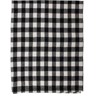 Clayre & Eef KT060.146 Plaid nero, bianco 130x170 cm