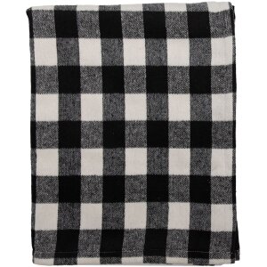 Clayre & Eef KT060.146 Plaid nero, bianco 130x170 cm