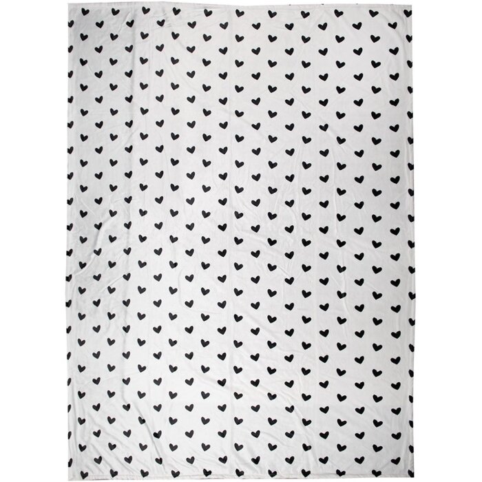Clayre & Eef LBS60 Plaid Bianco Nero 130x170 cm
