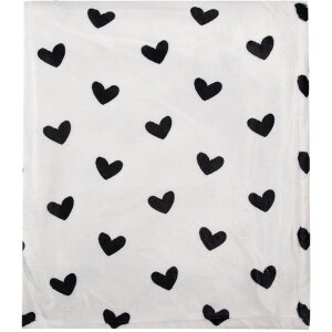 Clayre & Eef LBS60 Plaid Bianco Nero 130x170 cm