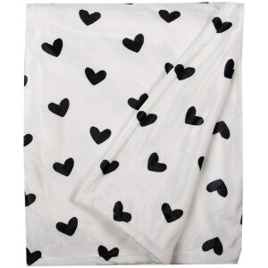 Clayre & Eef LBS60 Plaid Bianco Nero 130x170 cm