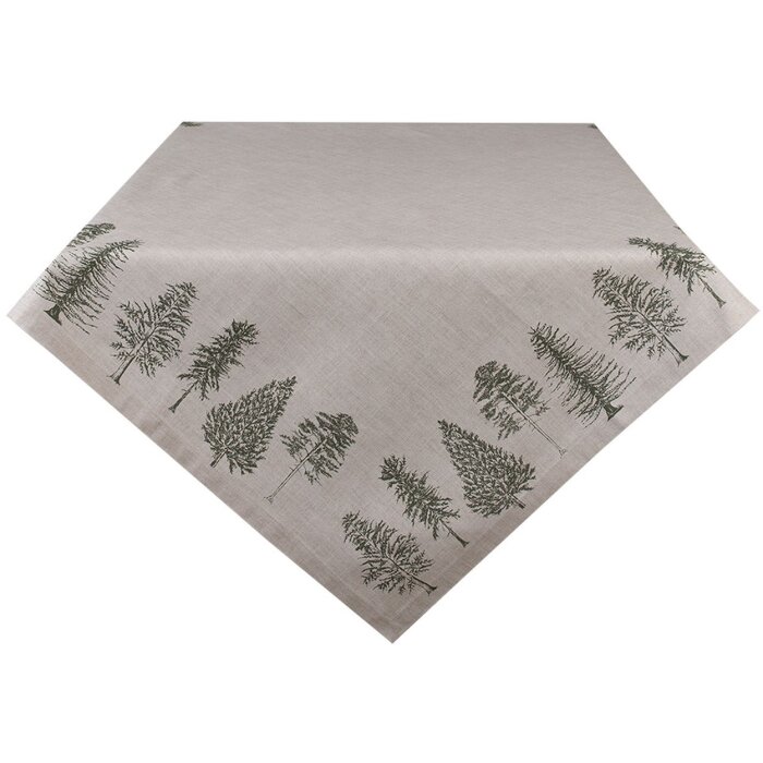Clayre & Eef NPT01 Tovaglia Beige, Verde 100x100 cm
