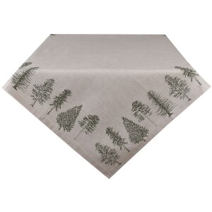 Clayre & Eef NPT01 Tovaglia Beige, Verde 100x100 cm