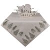 Clayre & Eef NPT03 Tovaglia di Natale Beige Verde 130x180 cm
