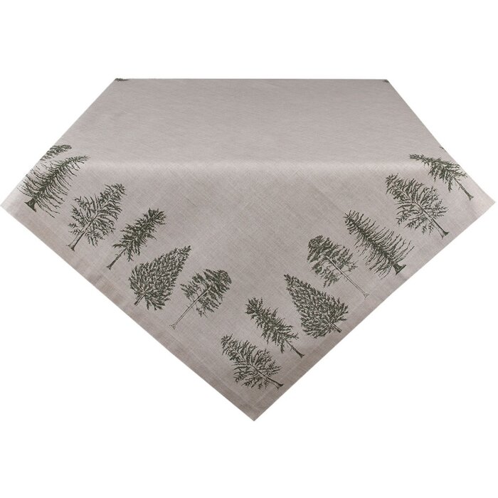 Clayre & Eef NPT05 Tovaglia di Natale Beige Verde 150x250 cm