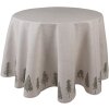 Clayre & Eef NPT07 Tovaglia Beige, Verde Ø 170 cm