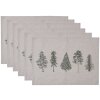 Clayre & Eef NPT40 Set di 6 tovagliette beige 48x33 cm