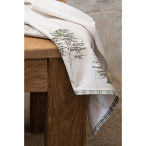 Clayre & Eef NPT42 Asciugamano da tè Beige Verde 50x70 cm Cotone Country