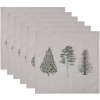 Clayre & Eef NPT43 Set di 6 tovaglioli in cotone beige 40x40 cm