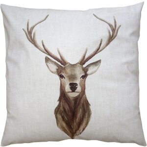 Clayre & Eef NWV21 Copricuscino Beige con Cervo 45x45 cm