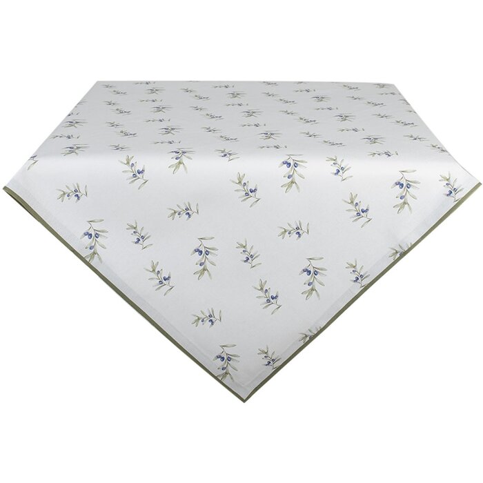 Clayre & Eef OLF03 Tovaglia Beige Verde 130x180 cm