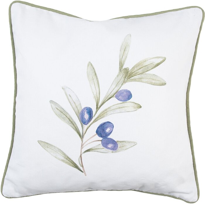 Clayre & Eef OLF21 Cuscino decorativo Beige Verde 40x40 cm