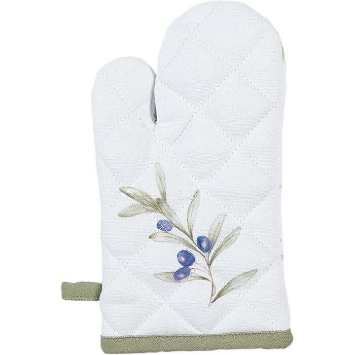 Clayre & Eef OLF44K Guanto da forno Bambino Beige Verde 12x21 cm