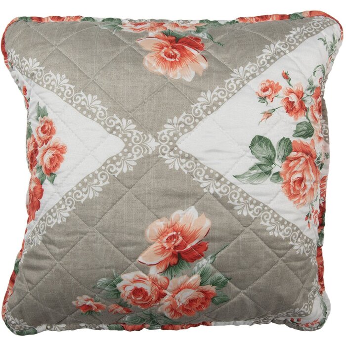 Clayre & Eef Q196.020 Copricuscino Grigio Beige 40x40 cm