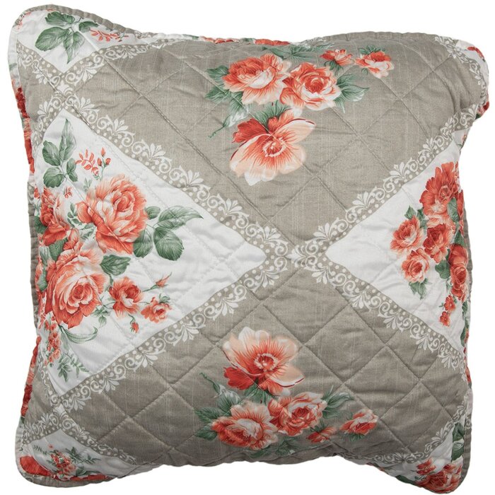 Clayre & Eef Q196.030 Copricuscino Grigio Rosa 50x50 cm