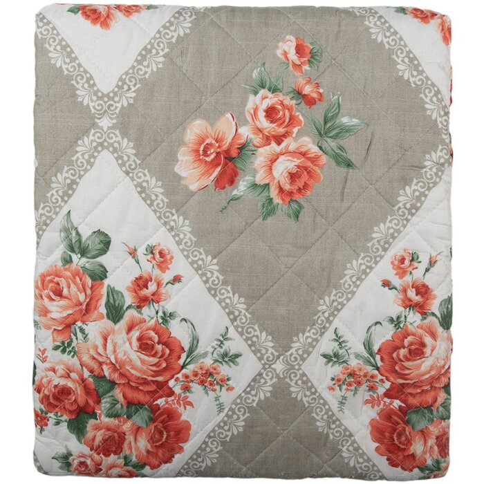 Clayre & Eef Q196.061 Copriletto Grigio Rosa 240x260 cm