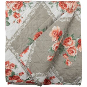 Clayre & Eef Q196.061 Copriletto Grigio Rosa 240x260 cm