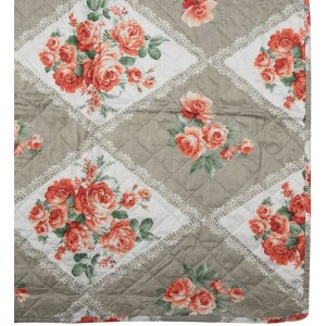 Clayre & Eef Q196.061 Copriletto Grigio Rosa 240x260 cm