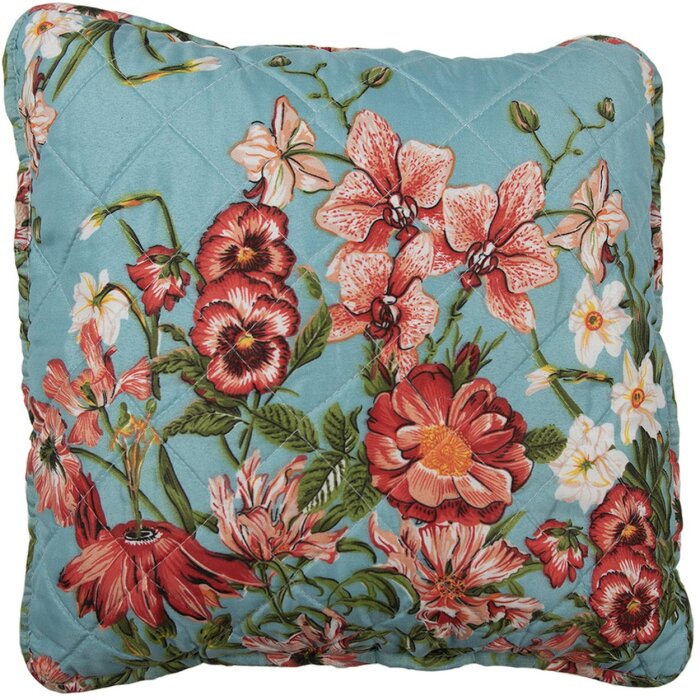 Clayre & Eef Q197.020 Copricuscino Blu Rosa 40x40 cm Cotone Poliestere