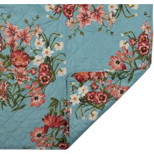 Clayre & Eef Q197.059 Copriletto Blu Rosa 140x220 cm