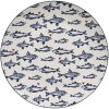 Clayre & Eef SSFFP Piatto grande Bianco Blu Ø 26x2 cm Porcellana Stile Country