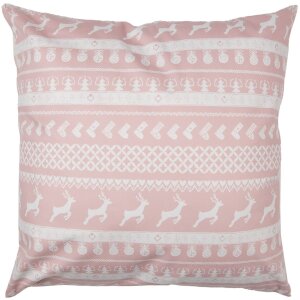 Clayre & Eef SWC22 Copricuscino Rosa Bianco 45x45 cm