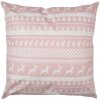 Clayre & Eef SWC22 Copricuscino Rosa Bianco 45x45 cm