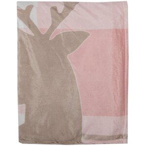Clayre & Eef SWC60-1 Plaid Rosa Bianco 130x170 cm
