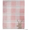 Clayre & Eef SWC60-1 Plaid Rosa Bianco 130x170 cm
