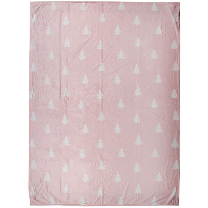 Clayre & Eef SWC60-2 Plaid Rosa Bianco 130x170 cm