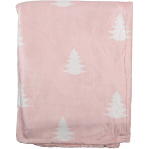 Clayre & Eef SWC60-2 Plaid Rosa Bianco 130x170 cm
