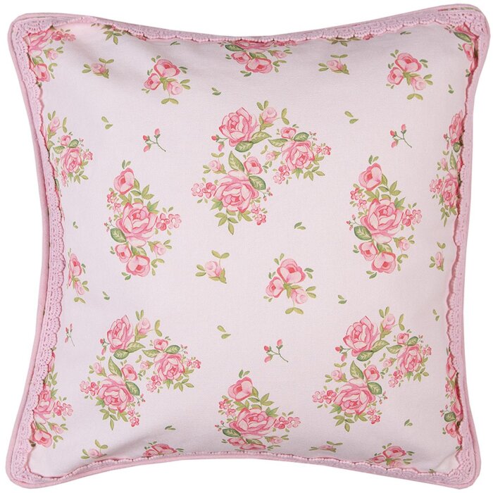 Clayre & Eef SWR21 Copricuscino Rosa 40x40 cm