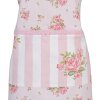 Clayre & Eef SWR41-1 Grembiule da cucina rosa 70x85 cm in cotone con motivo a rose