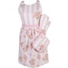 Clayre & Eef SWR41-2 Grembiule da cucina rosa 70x85 cm con motivo a rose e tasca
