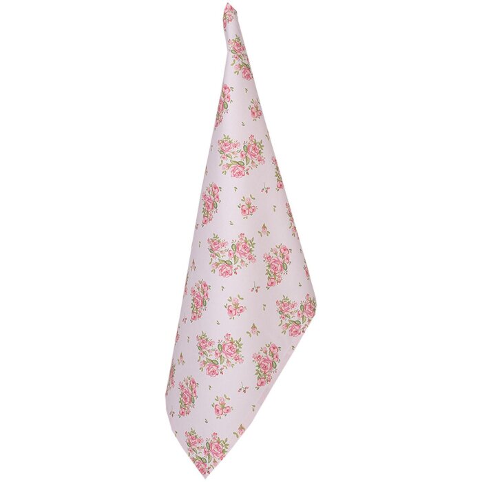 Clayre & Eef SWR42-1 Asciugamano da tè rosa 50x70 cm