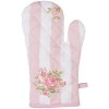 Clayre & Eef SWR44 Guanti da forno rosa 18x30 cm con motivo a rose Cotone