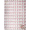Clayre & Eef SWR60 Plaid Rosa Bianco 130x170 cm