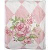 Clayre & Eef SWR60 Plaid Rosa Bianco 130x170 cm