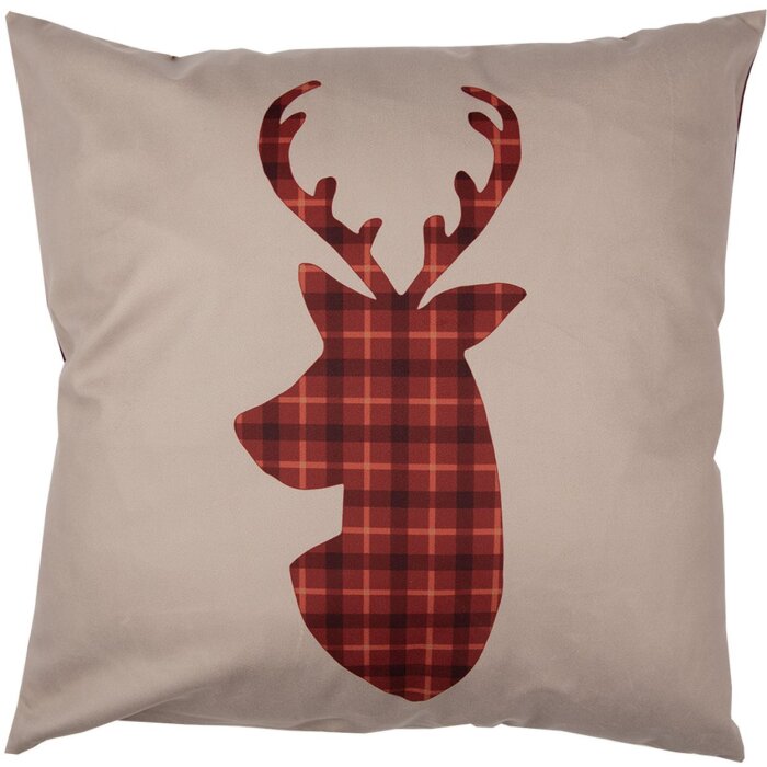 Clayre & Eef TX21 Copricuscino rosso marrone 45x45 cm