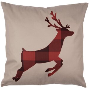 Clayre & Eef TX22 Copricuscino rosso marrone 45x45 cm