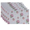 Clayre & Eef VTG40 Set di tovagliette (6 pezzi) rosa 48x33 cm